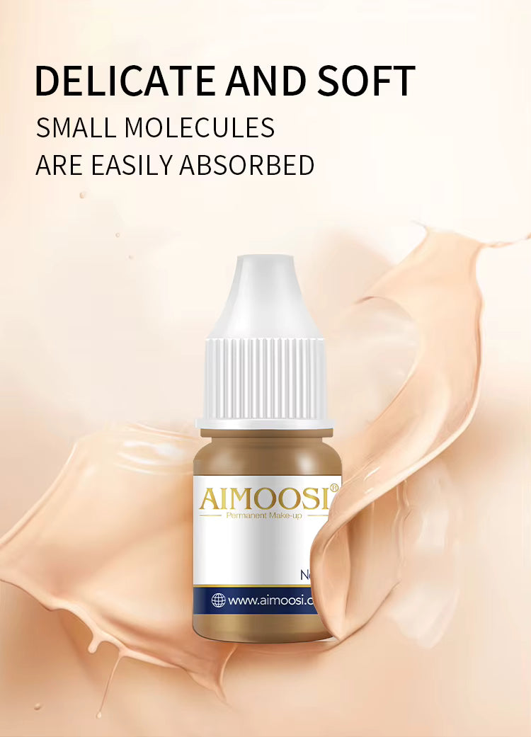 AIMOOSI Eyebrow Micropigmentation 18 Colors Semi Permanent Makeup Pigment for Eyeliner Organic Black Brown Tattoo Ink