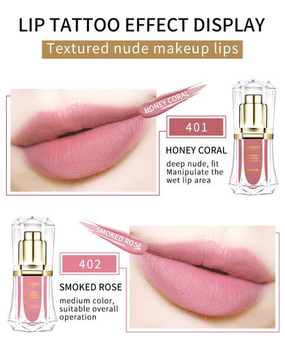 AIMOOSI Pink Lip Tattoo Ink Micropigmentation Pigments for Semi Permanent Makeup Hypoallergenic Lip Blush Pigment 10ML/Bottle