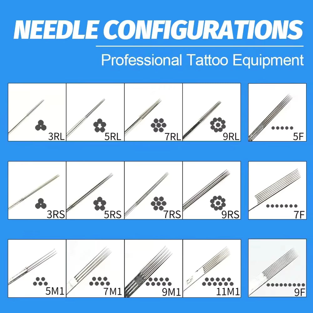 Sterilized Tattoo Needles 0.35MM Stick and Poke Needles RL RS M1 RM for Tattoo Permanent Makeup Machine