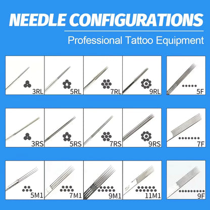 Sterilized Tattoo Needles 0.35MM Stick and Poke Needles RL RS M1 RM for Tattoo Permanent Makeup Machine