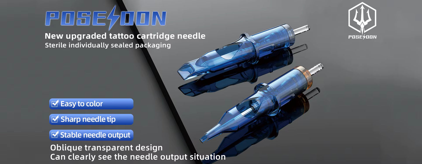 POSEIDON PRO MAX 100PCS Mixed Needle Professional Tattoo Cartridge Needles Membrane Safety Cartridges Disposable Tattoo Needle