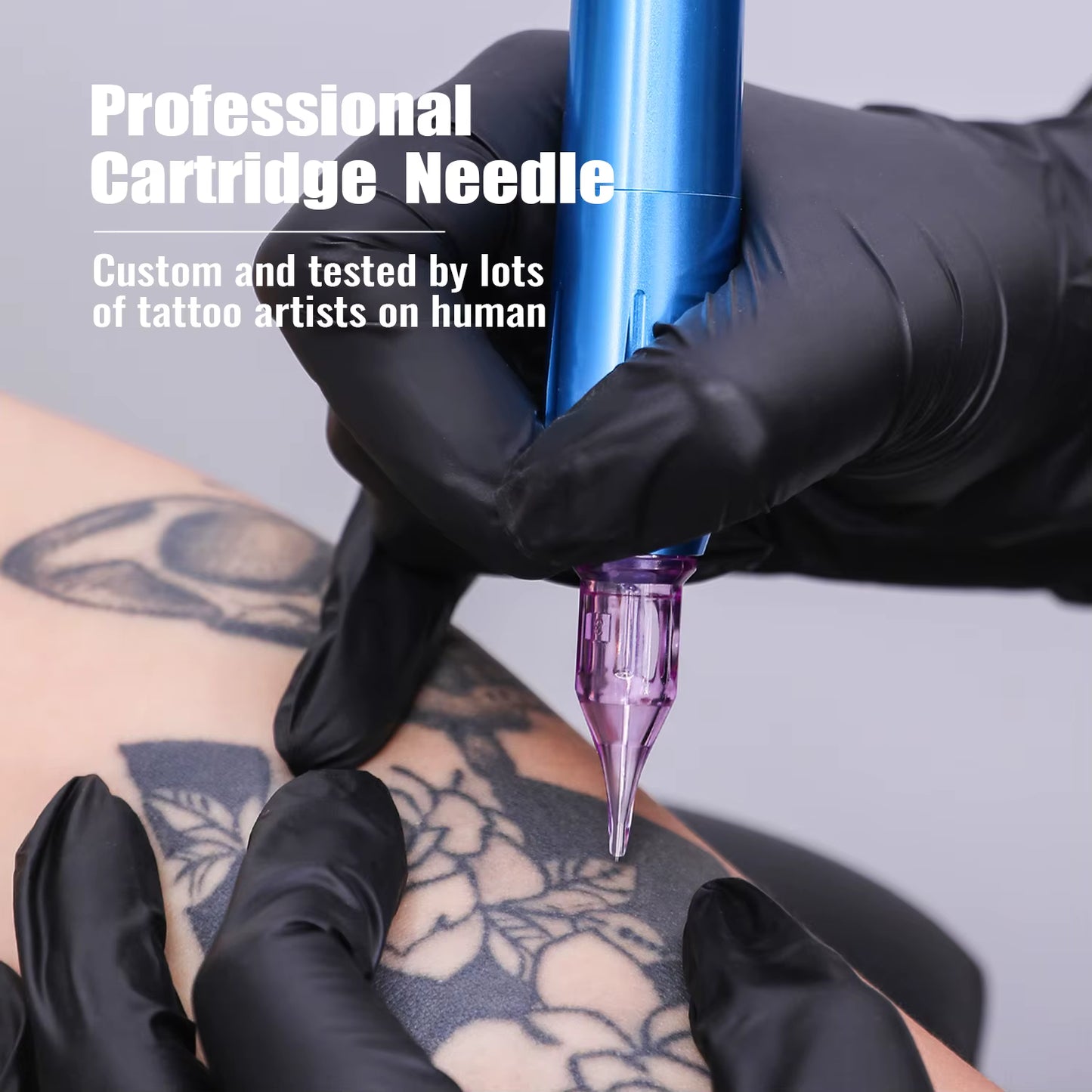 10pcs Tattoo Cartridge Disposable Purple Needles RL RS RM M1 Series For Tattoo Machine For Eyebrow Eyeliner Permanent Makeup
